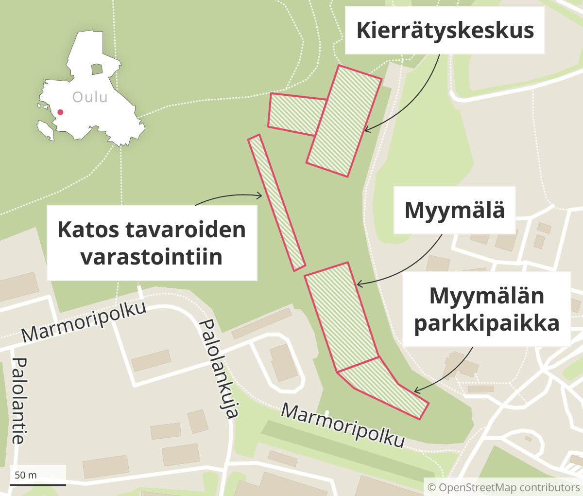 Kierr tyskeskus Likke L htee Limingantullista Kiertokaari Suunnittelee 